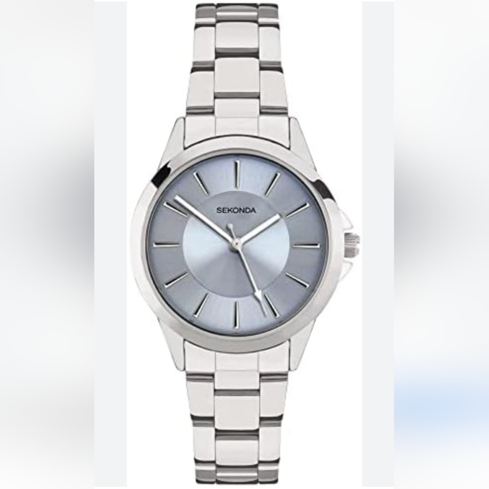 Sekonda women's silver bracelet watch light blue dial Nwt